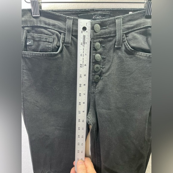 KanCan Button Fly Skinny Jeans Womens 25 Black Denim Stretch Cute Comfy 2328 - Picture 5 of 9